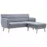 Canapea forma L, gri deschis, 171.5 x 138 x 81.5 cm