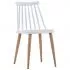 Set 2 bucati scaune de bucatarie, alb, 42 x 45.5 x 78 cm