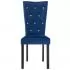 Set 4 bucati scaune de bucatarie, albastru închis