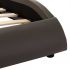 Cadru de pat cu LED, gri si alb, 120 x 190 cm