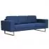 Canapea cu 3 locuri, albastru, 200 x 82 x 75 cm