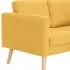Canapea cu 3 locuri, galben, 168 x 70 x 73 cm