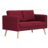 Canapea cu 2 locuri, rosu, 116 x 70 x 73 cm