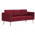 Canapea cu 3 locuri, rosu, 168 x 70 x 73 cm