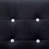 Canapea cu 2 locuri cu brate, negru, 114 x 78 x 81 cm