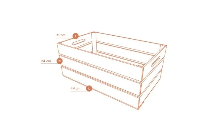Ladita lemn 44x31x24 cm, UnicSpot