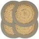 Set 4 bucati naproane, gri, 38 cm