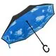  Umbrelă cu mâner în formă de C, negru, 108 cm
