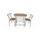 Set masa Dual cu 2 scaune, Stejar alb, 80x53x74 cm, UnicSpot