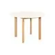 Masa rotunda living/bucatarie Polina 2 , stejar alb/alb, 100 cm, UnicSpot