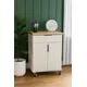Carucior de bucatarie/insula cu sertar si rafturi, 66x46x93, alb, UnicSpot,