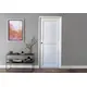 Usa PVC, alba, 90 cm, cu deschidere spre dreapta, toc inclus