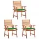 Set 3 bucati scaune de masa exterior, verde