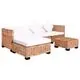  Set mobilier cu canapea 14 piese, culoare naturală, ratan