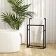  Suport de prosoape autonom, negru, 48x24x78,5 cm, fier