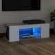 Comoda TV cu lumini LED, alb si stejar sonoma, 90 x 39 x 30 cm
