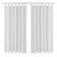 Draperii micro-satin cu bride, 140 x 245 cm, alb, 2 buc.