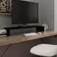 Stand TV/Suport monitor sticlă, 90x30x13 cm, negru