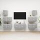  Set de dulapuri TV, 7 piese, gri beton, lemn prelucrat