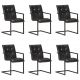 Set 6 bucati scaune de bucatarie consola, negru