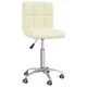  Scaun de bucătărie pivotant, crem, material textil