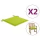 Perne scaun de gradina 2 buc., verde deschis, 50 x 50 x 3 cm