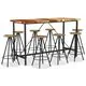 Set mobilier de bar, 9 piese, lemn masiv reciclat