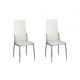 Set 2 bucati scaune de bucatarie, alb, 54 x 43 x 100 cm