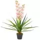 Planta artificiala orhidee cu ghiveci, roz, 90 cm